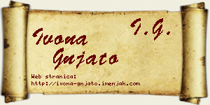 Ivona Gnjato vizit kartica